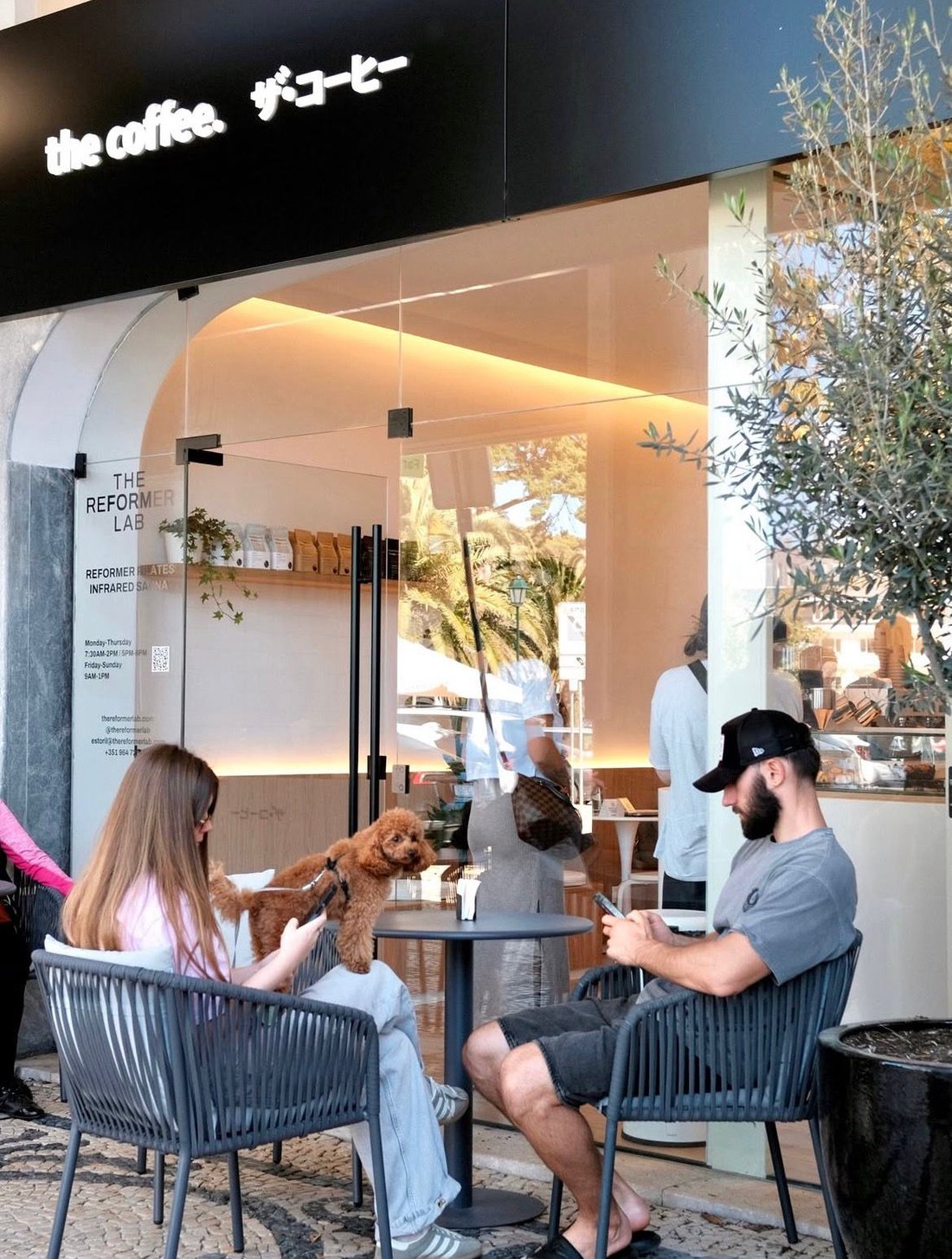 The Coffee terrace at the entrance of the Art.Z Wellness Club, in Estoril